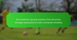 Dime Defense: Sytuacje podania, Role obrońców, Strategie dopasowania w piłce nożnej dla młodzieży