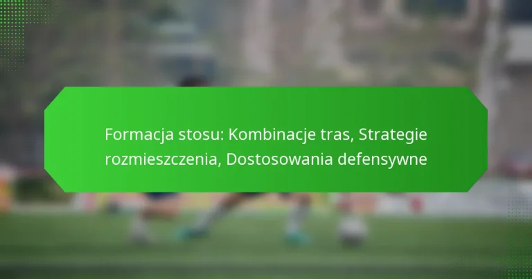 Formacja stosu: Kombinacje tras, Strategie rozmieszczenia, Dostosowania defensywne